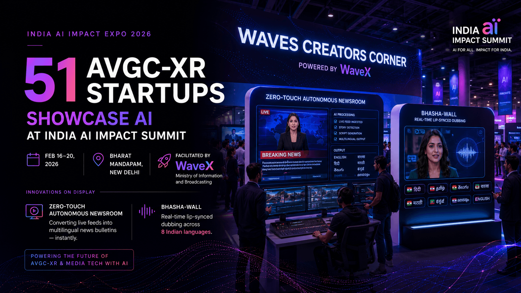 51 AVGC-XR Startups Showcase AI at India AI Impact Summit