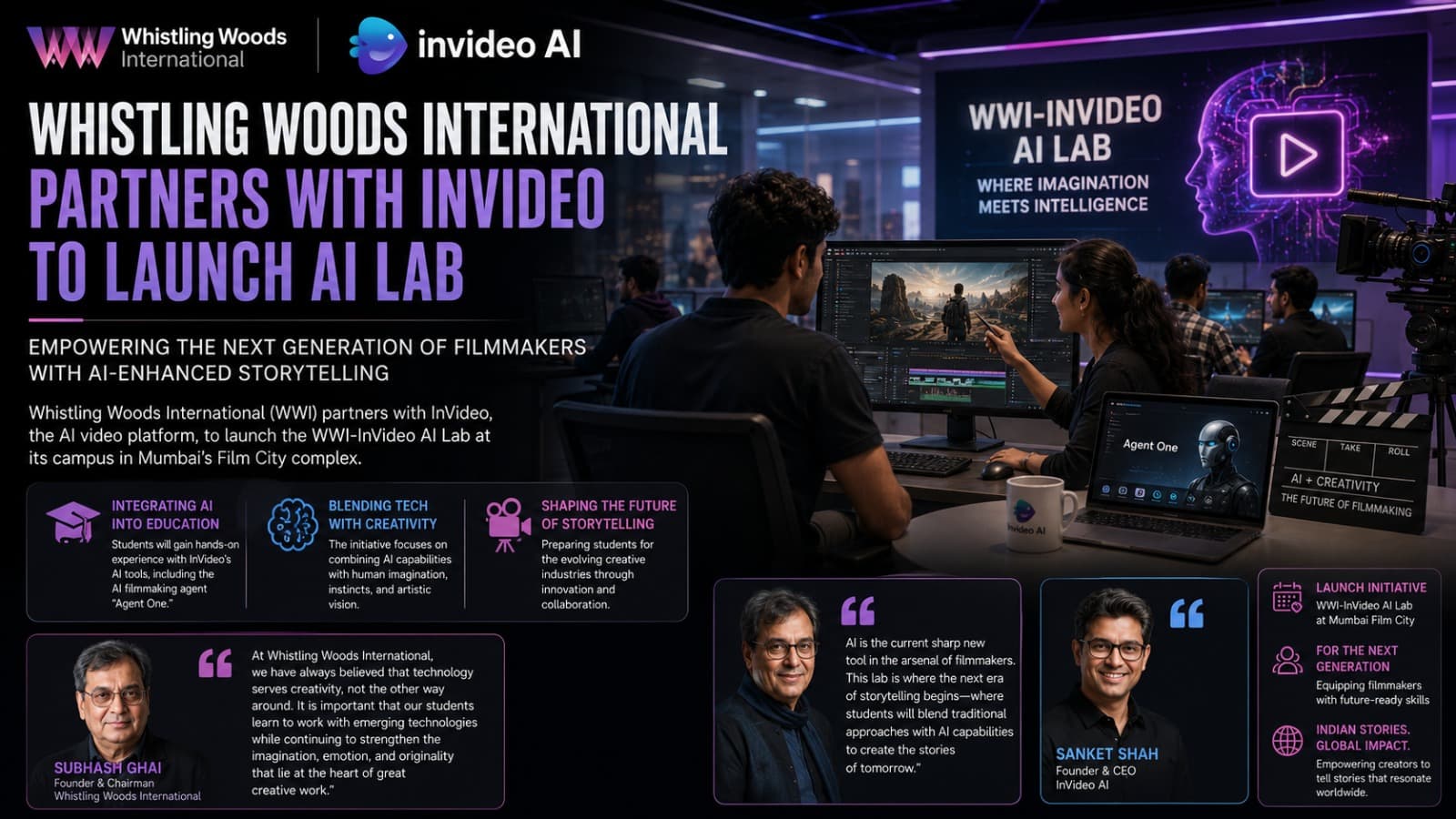 Whistling Woods International Partners with InVideo to Launch AI Lab